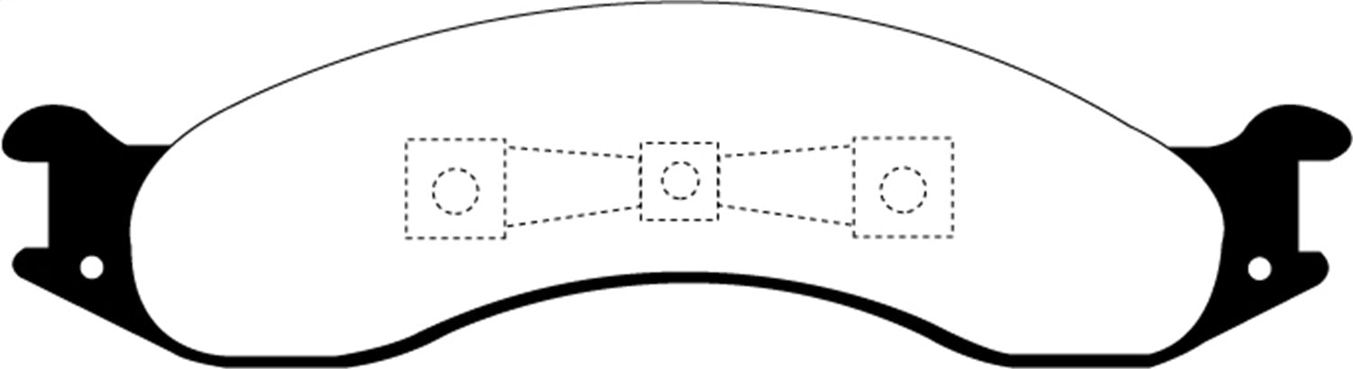 EBC Brakes DP71257 7000 Series Greenstuff Low Dust Truck/SUV Brake Pads; FMSI Pad No. D557; - Truck Part Superstore