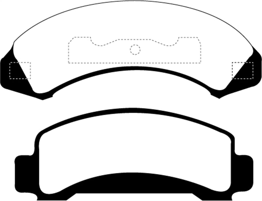 EBC Brakes DP71272 7000 Series Greenstuff Low Dust Truck/SUV Brake Pads; FMSI Pad No. D387; - Truck Part Superstore
