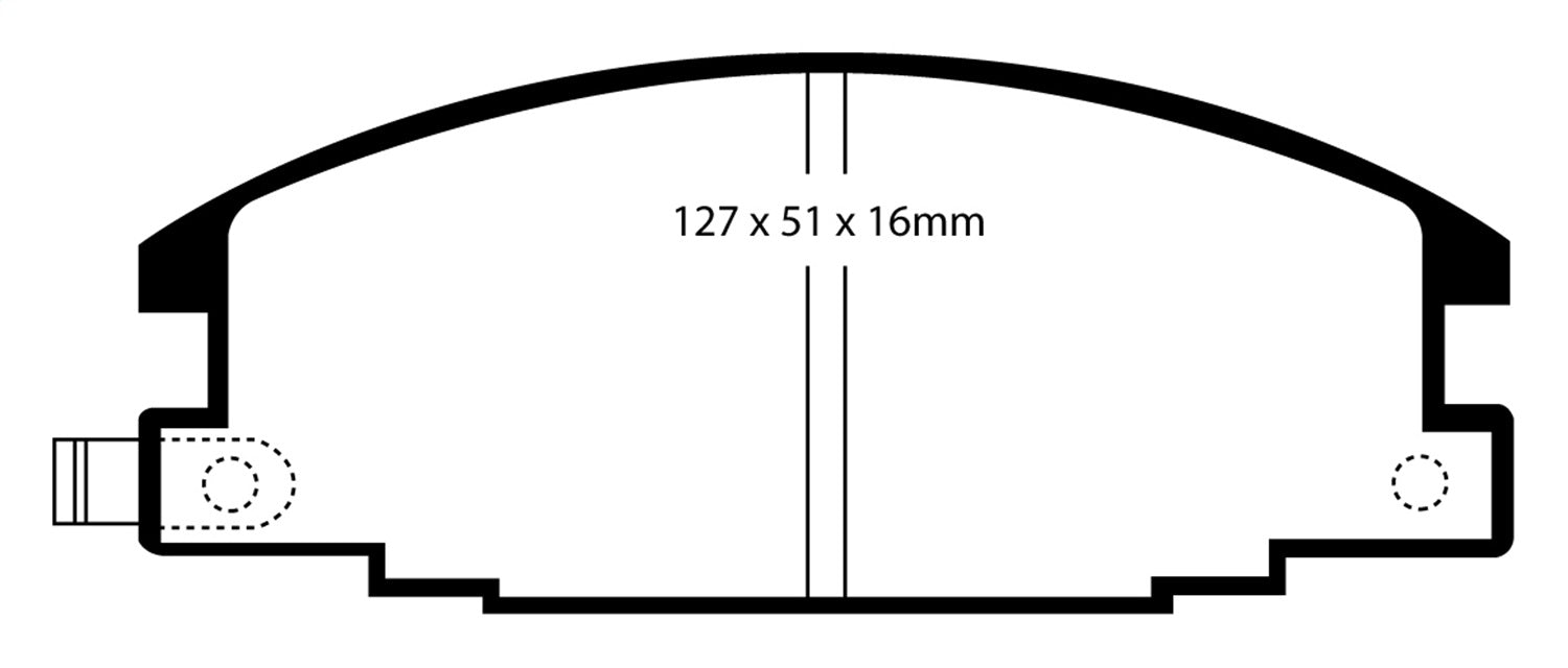 EBC Brakes DP7746 7000 Series Greenstuff Low Dust Truck/SUV Brake Pads; FMSI Pad No. D363; - Truck Part Superstore