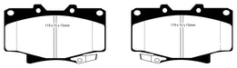 EBC Brakes DP7992 7000 Series Greenstuff Low Dust Truck/SUV Brake Pads; FMSI Pad No. D502; - Truck Part Superstore