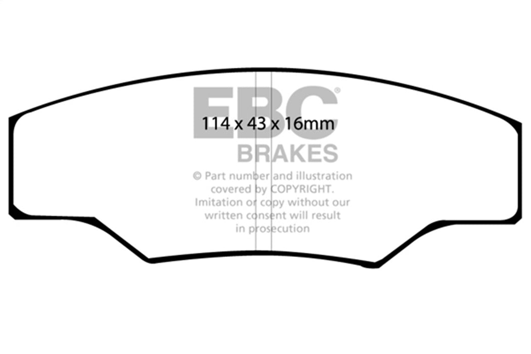 EBC Brakes DP9003 Orangestuff 9000 Series Race Brake Pads; Pad Code CP2340; Caliper CP3228; - Truck Part Superstore