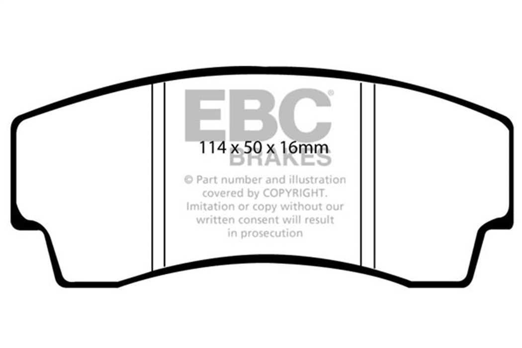 EBC Brakes DP9008 Orangestuff 9000 Series Race Brake Pads; FMSI Pad No. DR034; - Truck Part Superstore