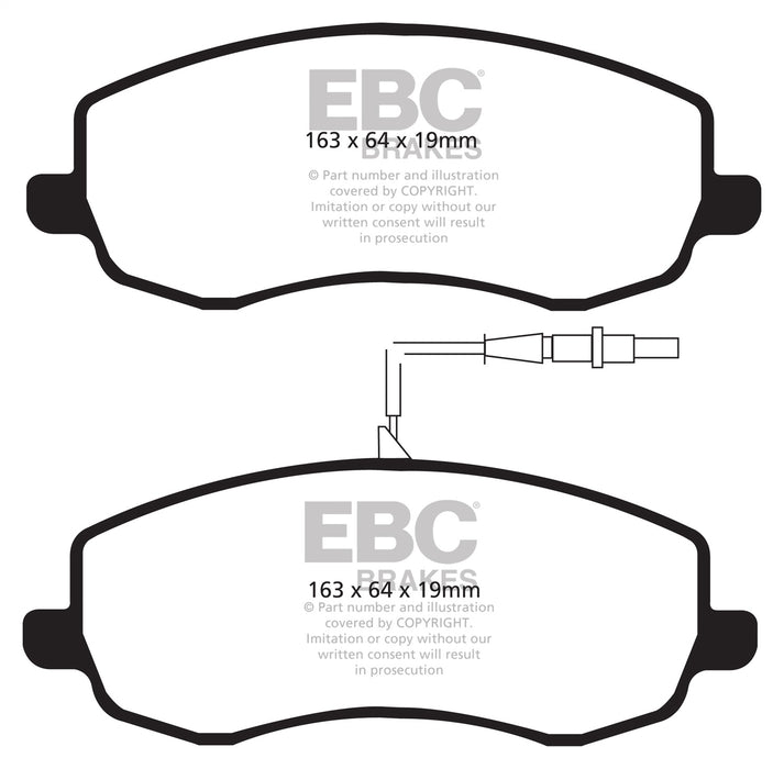 EBC Brakes DP9062 Orangestuff 9000 Series Race Brake Pads; Pad Code CP7040D54; Caliper CP7040; - Truck Part Superstore