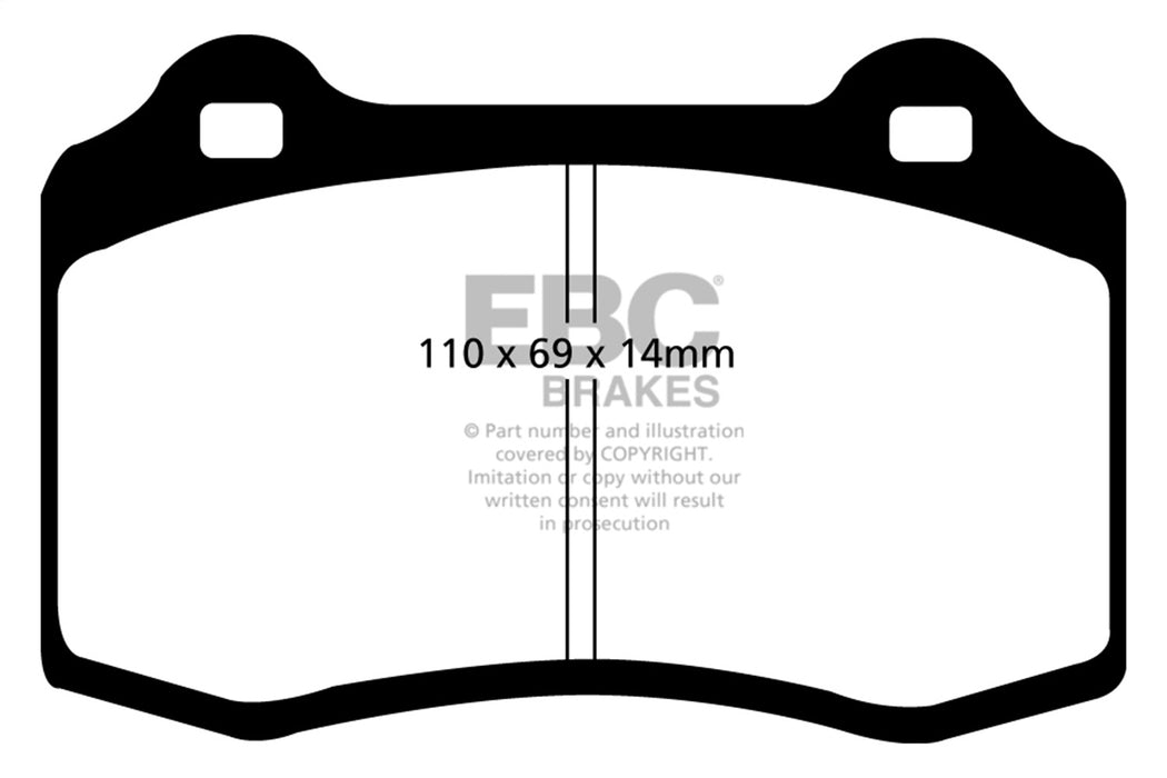 EBC Brakes DP91140 Orangestuff 9000 Series Race Brake Pads; FMSI Pad No. D592; - Truck Part Superstore