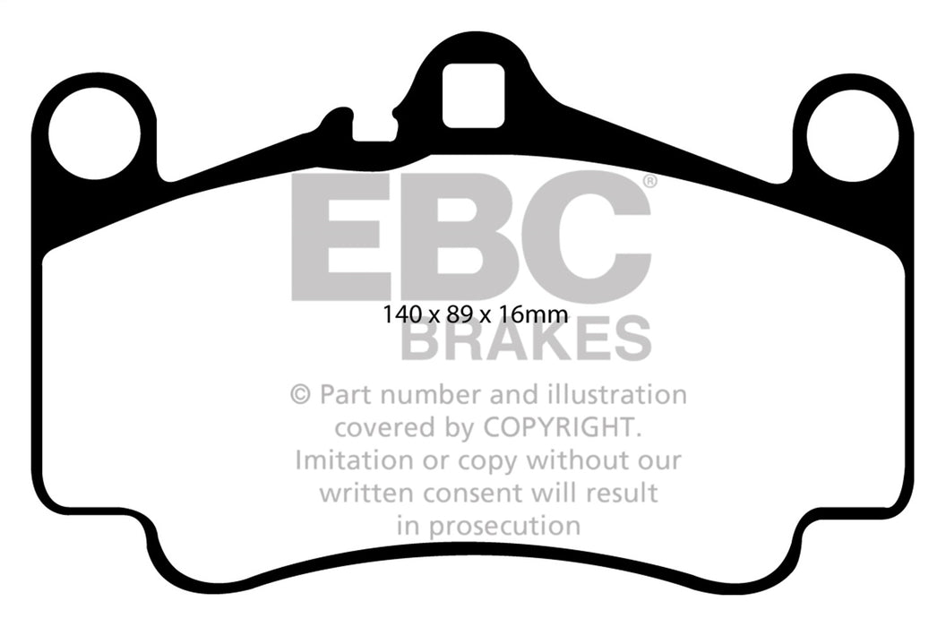 EBC Brakes DP91515 Orangestuff 9000 Series Race Brake Pads; FMSI Pad No. D916; - Truck Part Superstore