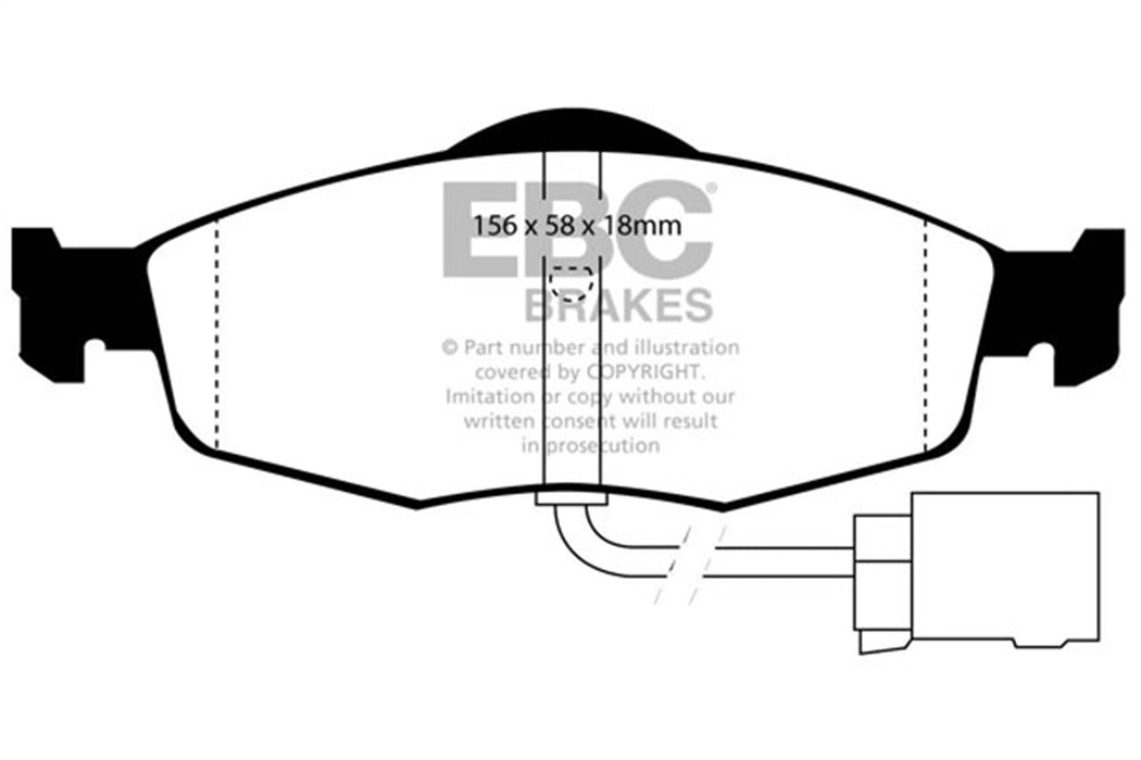 EBC Brakes UD1955 Ultimax OEM Replacement Brake Pads; FMSI Pad No. D1955; - Truck Part Superstore