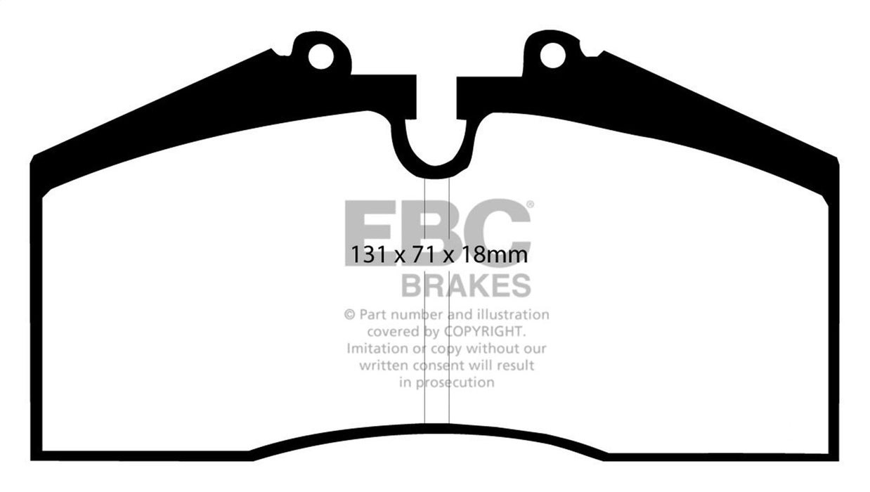 EBC Brakes DP9767 Orangestuff 9000 Series Race Brake Pads; FMSI Pad No. D447; - Truck Part Superstore
