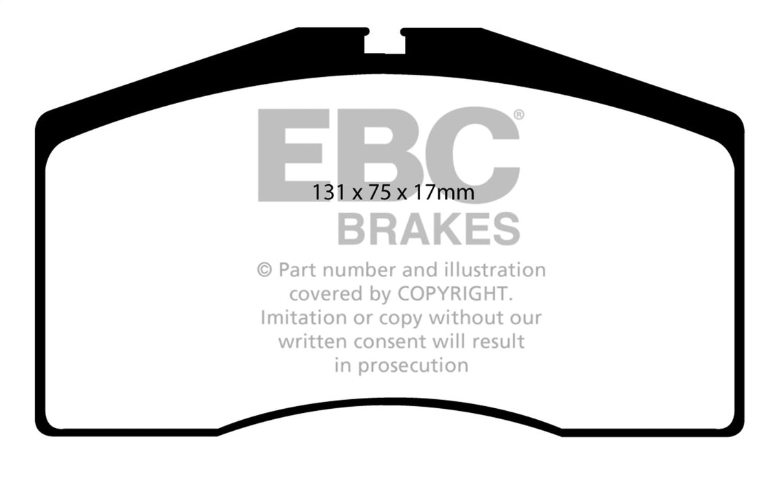 EBC Brakes DP9997 Orangestuff 9000 Series Race Brake Pads; FMSI Pad No. D594; - Truck Part Superstore