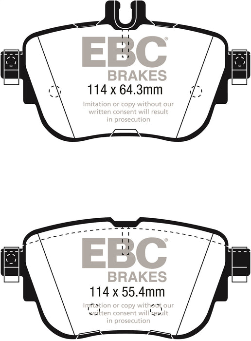 EBC Brakes DP32297C Redstuff Ceramic Low Dust Brake Pads; FMSI Pad No. D1936; - Truck Part Superstore