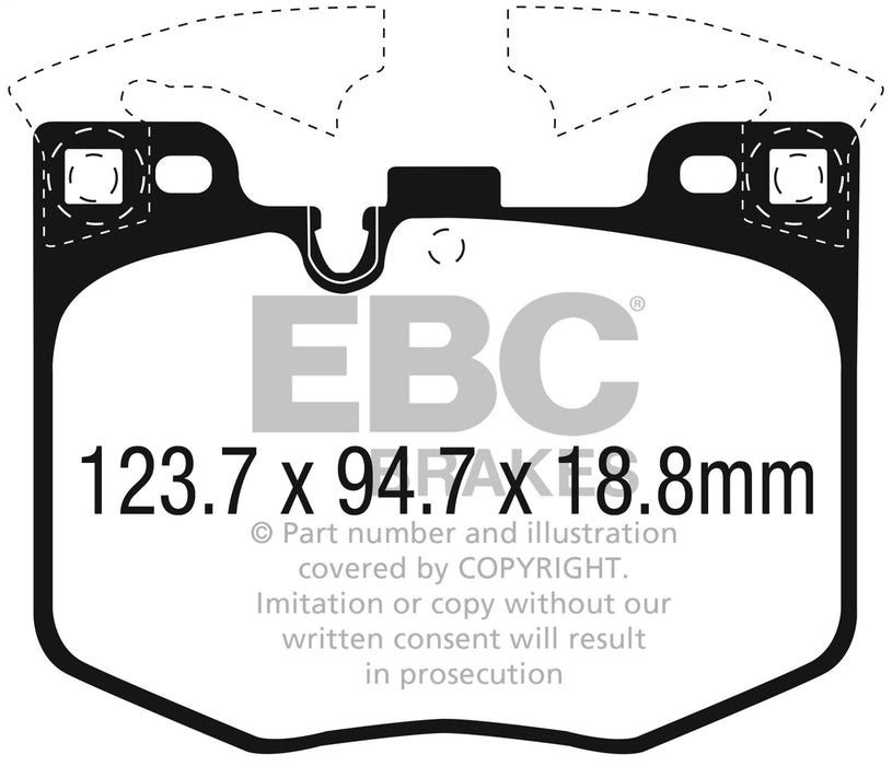EBC Brakes DP52302NDX Bluestuff NDX Full Race Brake Pads - Truck Part Superstore
