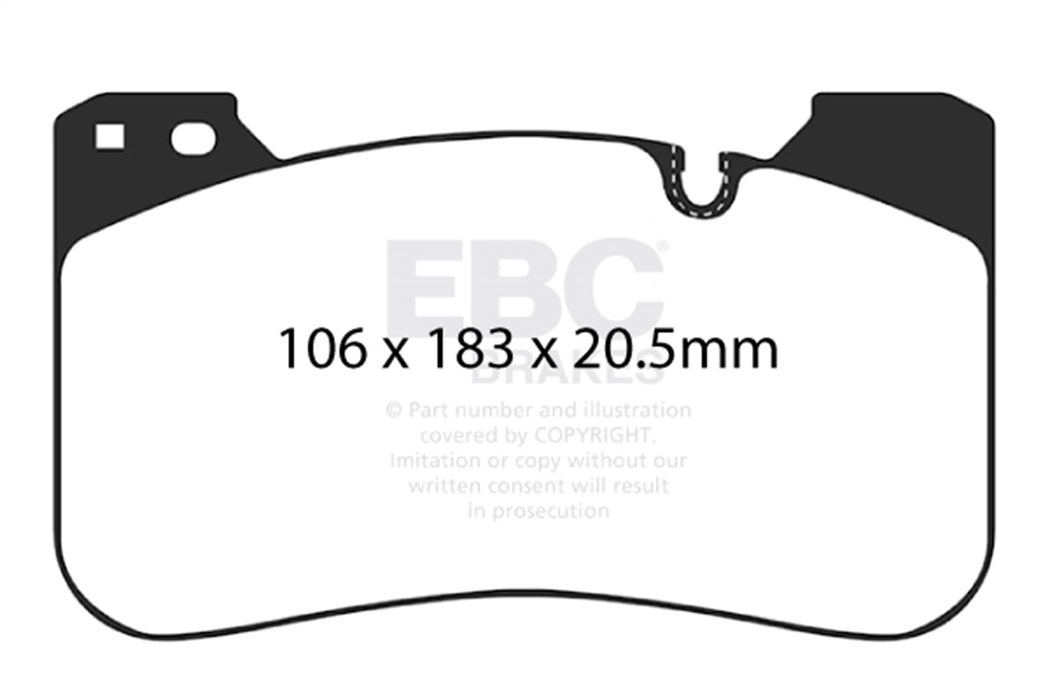 EBC Brakes DP52331NDX Bluestuff NDX Full Race Brake Pads; FMSI Pad No. D2155; - Truck Part Superstore