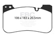 EBC Brakes DP52331NDX Bluestuff NDX Full Race Brake Pads; FMSI Pad No. D2155; - Truck Part Superstore