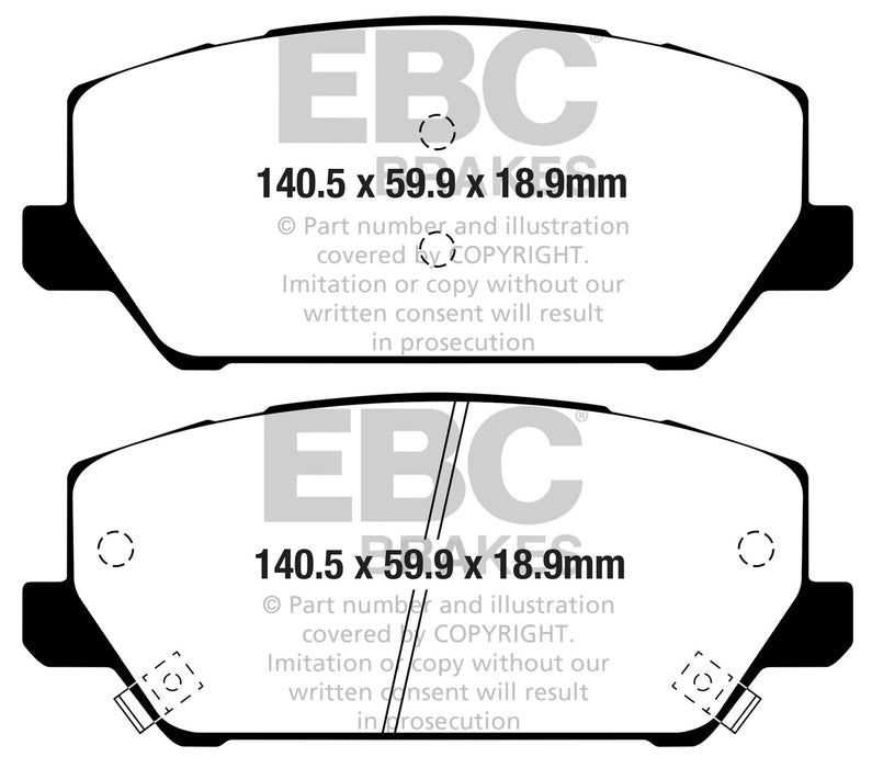 EBC Brakes DP52343NDX Bluestuff NDX Full Race Brake Pads - Truck Part Superstore