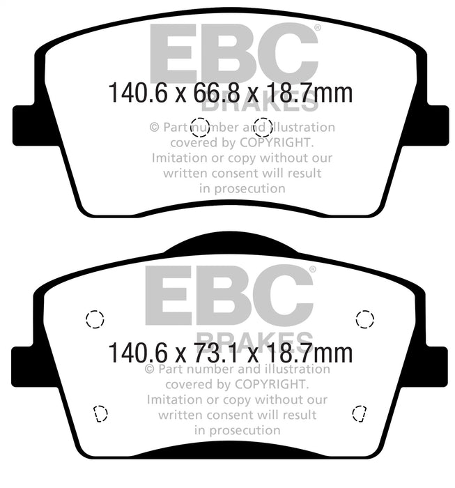 EBC Brakes DP42365R Yellowstuff Street And Track Brake Pads - Truck Part Superstore