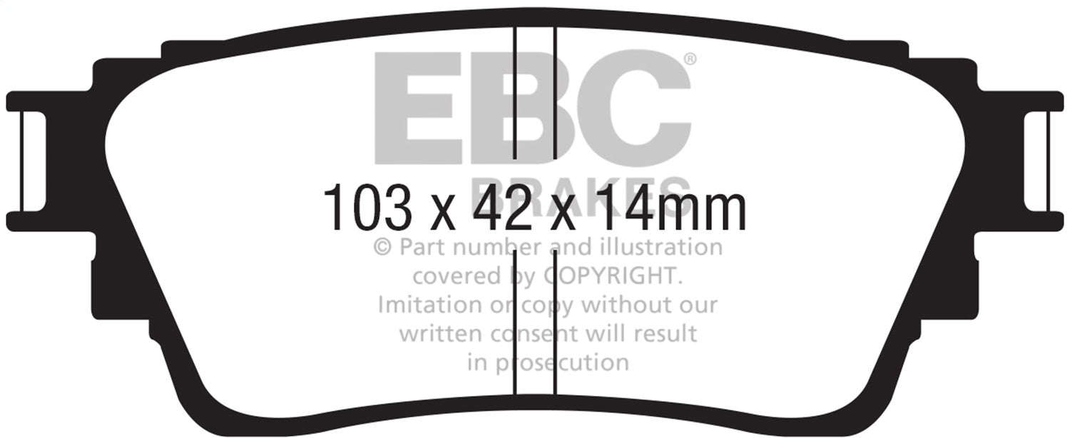 EBC Brakes DP42376R Yellowstuff Street And Track Brake Pads - Truck Part Superstore