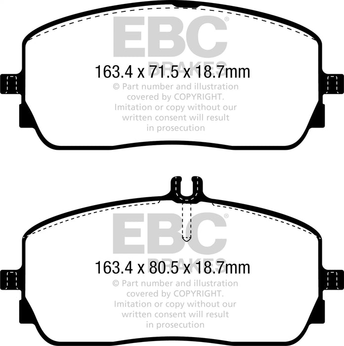 EBC Brakes DP42390R Yellowstuff Street And Track Brake Pads; Front; FMSI Pad No. D2209; - Truck Part Superstore