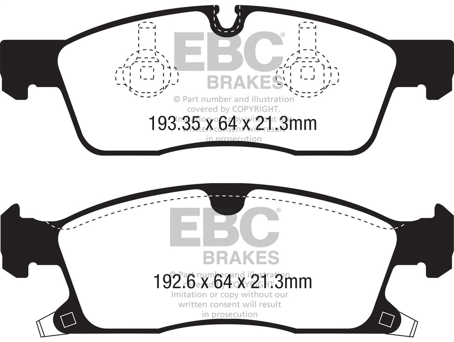 EBC Brakes DP42398R Yellowstuff Street And Track Brake Pads - Truck Part Superstore