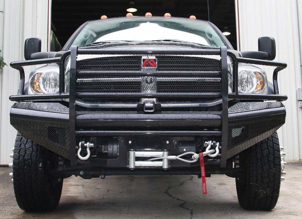 Fab Fours DR03-S1060-1 Black Steel Front Ranch Bumper - Truck Part Superstore