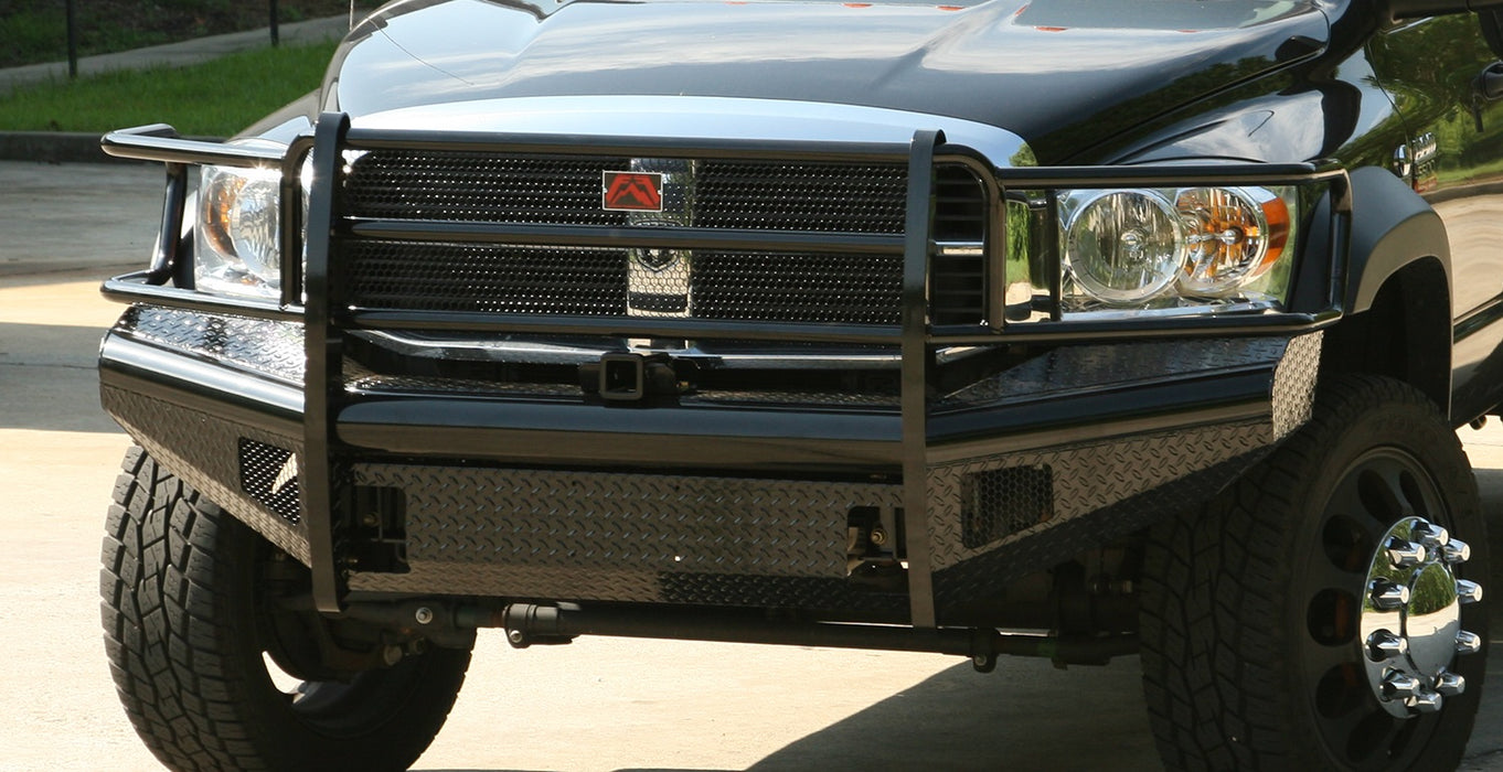 Fab Fours DR06-S1160-1 Black Steel Front Ranch Bumper - Truck Part Superstore