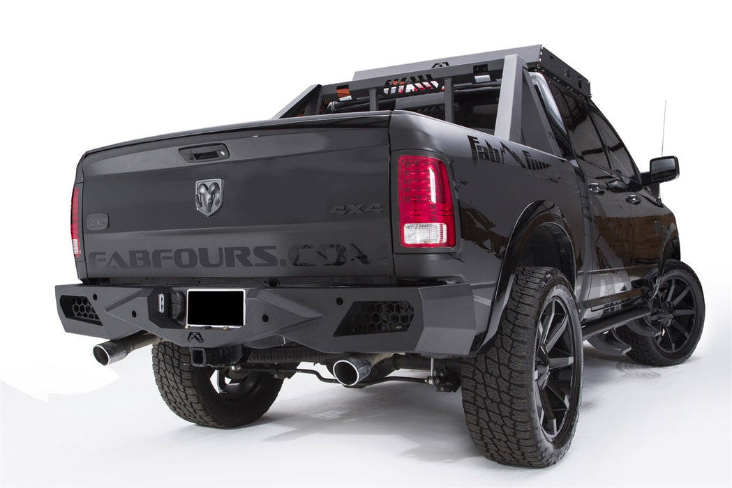 Fab Fours DR09-E2951-B Premium Rear Bumper; Uncoated/Paintable; w/Sensors; [AWSL]; - Truck Part Superstore