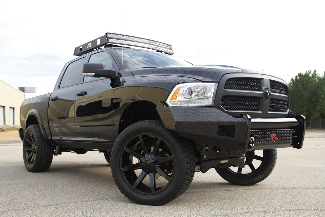Fab Fours DR09-K2461-1 Black Steel Front Ranch Bumper - Truck Part Superstore