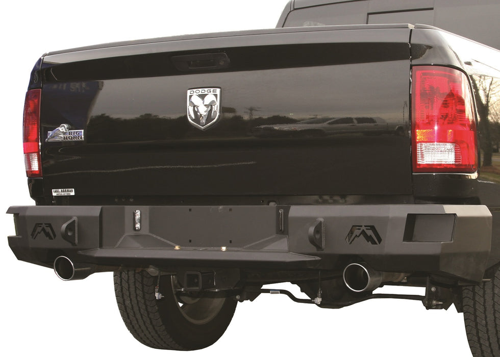 Fab Fours DR09-W2950-B Heavy Duty Rear Bumper; Uncoated/Paintable; Incl. 0.75 in. D-Ring Mount; [AWSL]; - Truck Part Superstore