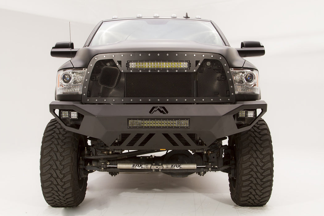 Fab Fours DR10-V2951-1 Vengeance Front Bumper; 2 Stage Black Powder Coated; No Guard; - Truck Part Superstore