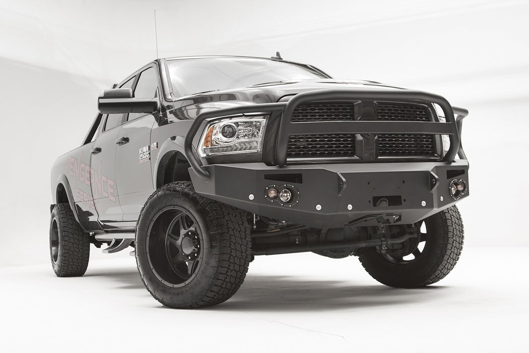 Fab Fours DR16-C4050-B Premium Winch Front Bumper; Uncoated/Paintable; w/Full Guard; w/Sensors; - Truck Part Superstore