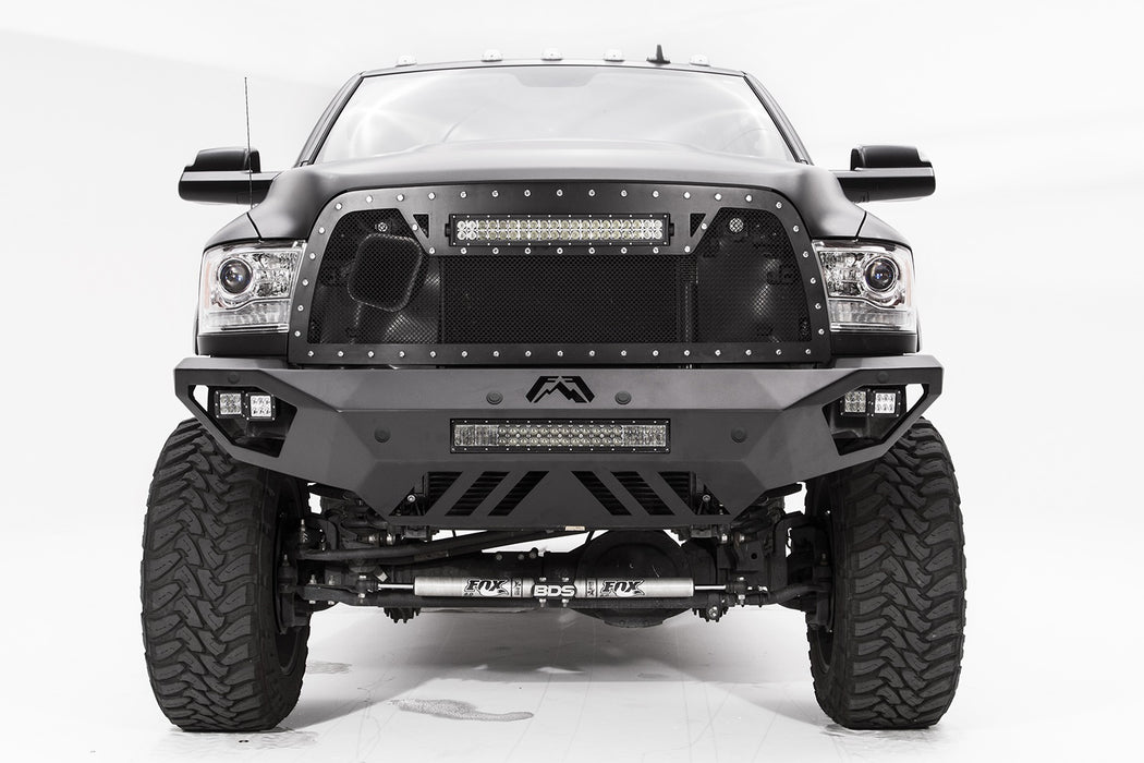 Fab Fours DR16-V4051-1 Vengeance Front Bumper; 2 Stage Black Powder Coated; Sensor Bumper; No Guard; - Truck Part Superstore