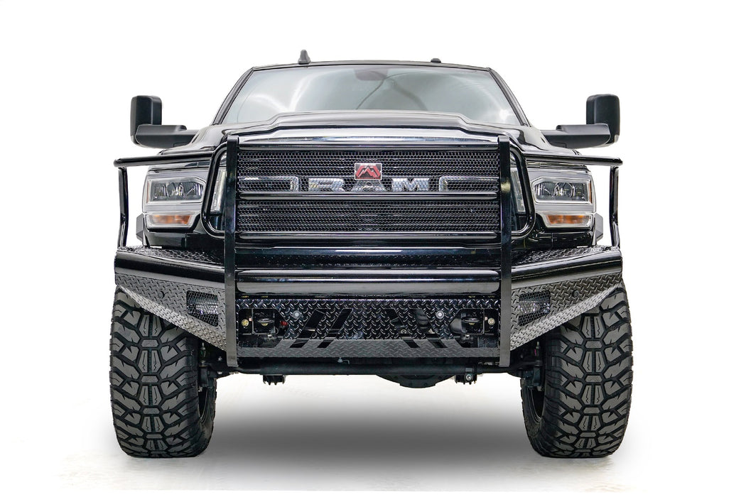 Fab Fours DR19-S4460-1 Black Steel Front Bumper; w/Full Guard; - Truck Part Superstore