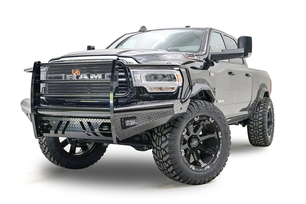Fab Fours DR19-S4460-1 Black Steel Front Bumper; w/Full Guard; - Truck Part Superstore