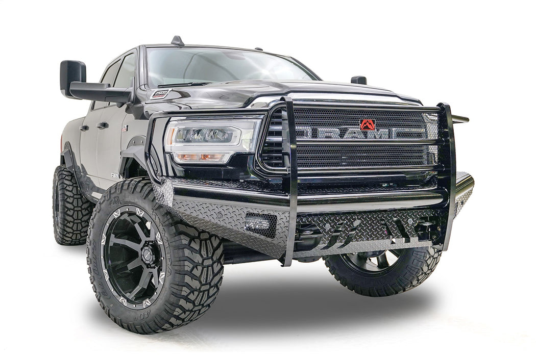 Fab Fours DR19-S4460-1 Black Steel Front Bumper; w/Full Guard; - Truck Part Superstore
