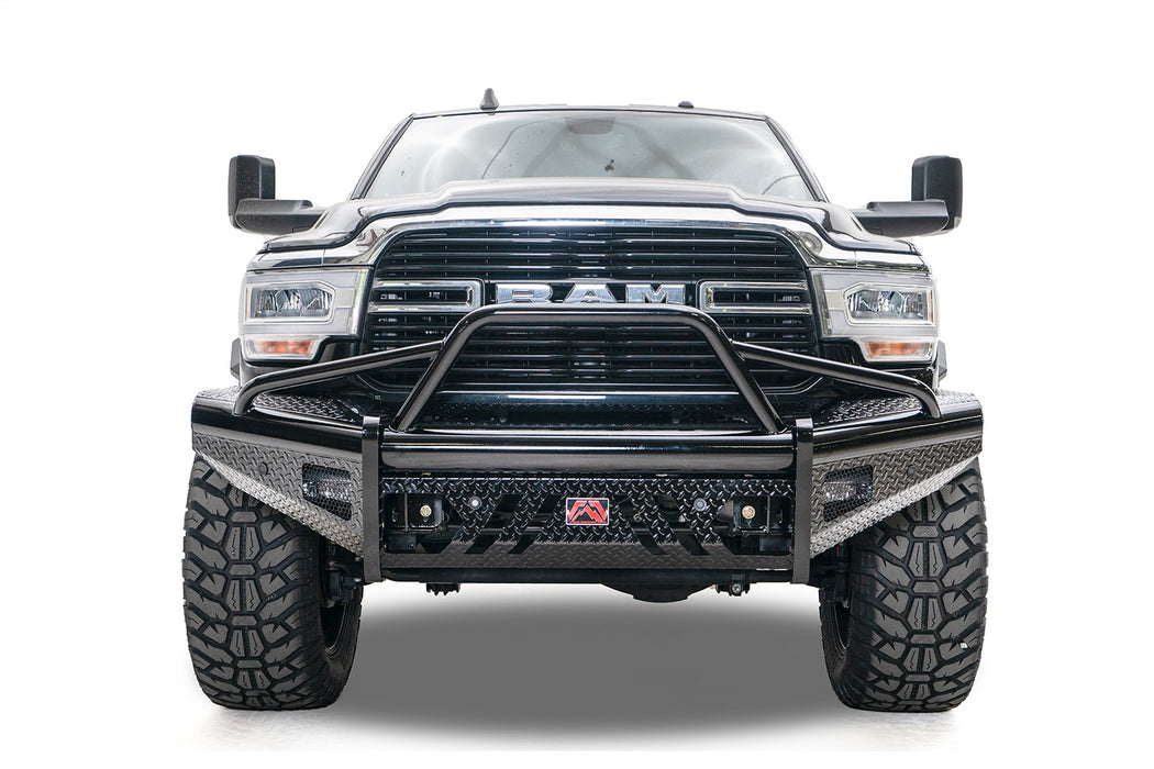 Fab Fours DR19-S4462-1 Black Steel Front Bumper; w/Pre-Runner Guard; - Truck Part Superstore