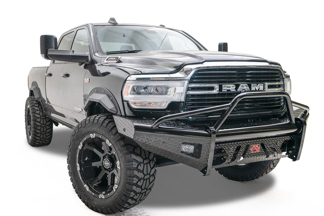 Fab Fours DR19-S4462-1 Black Steel Front Bumper; w/Pre-Runner Guard; - Truck Part Superstore