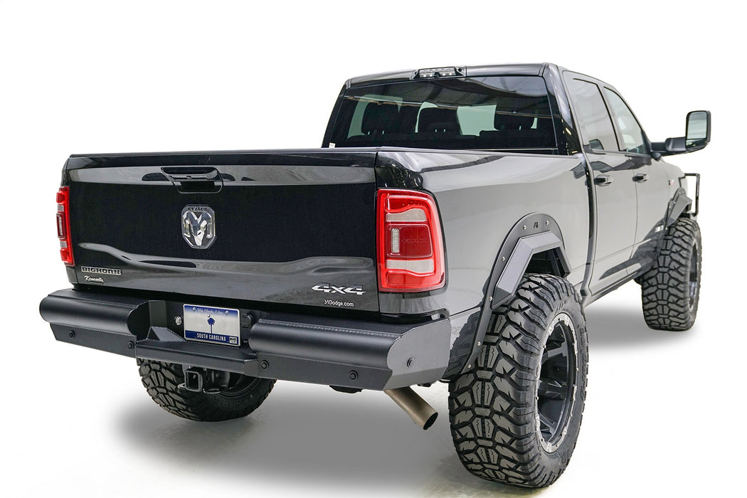 Fab Fours DR19-U4450-1 Elite Rear Bumper; Black Steel; - Truck Part Superstore