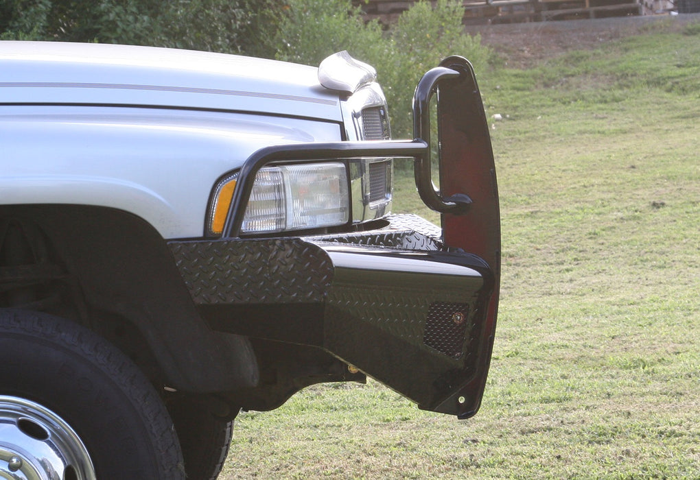 Fab Fours DR94-S1560-1 Black Steel Front Ranch Bumper - Truck Part Superstore
