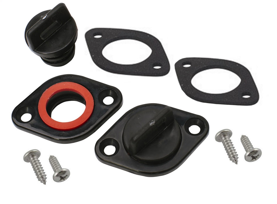 DECKED AD4 DECKED Drawer Drain Plug; w/Gaskets; Set Of 2; Black; - Truck Part Superstore