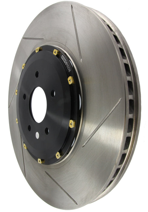 StopTech 129.63074.35 StopTech AeroRotor 2 Piece Black Hat Zinc Coated Rotor Drilled; Front Left - Truck Part Superstore