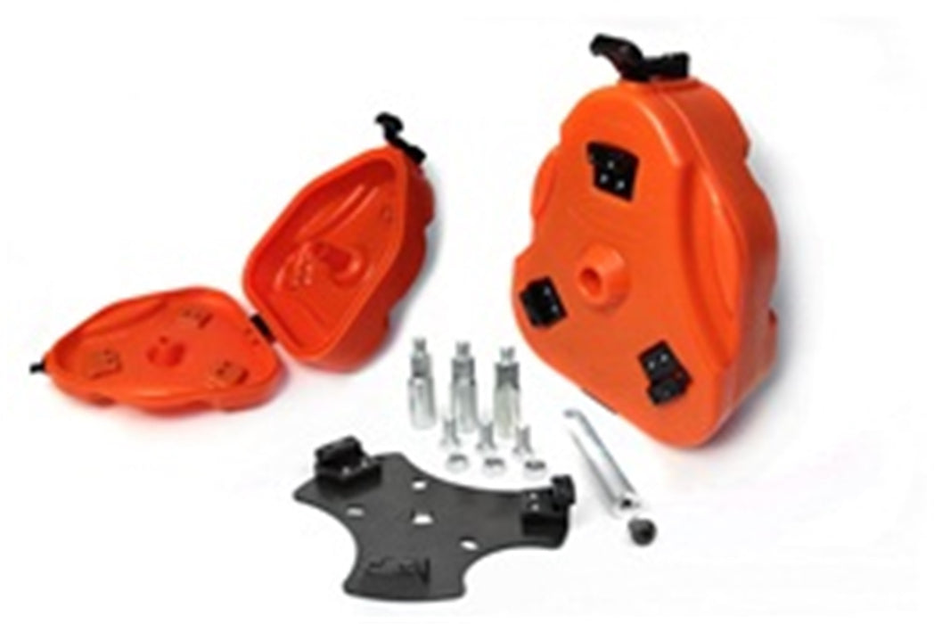 Daystar KJ71035OR 46-75 Jeep CJ Cam Can Trail Box Orange W/ Spare Tire Mount Daystar - Truck Part Superstore
