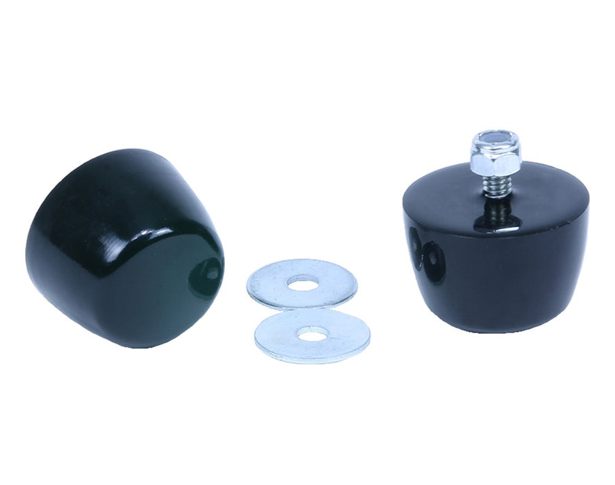 Daystar KJ71051BK 87-06 Jeep Wrangler YJ Hood Bumpers Polyurethane Black Pair Daystar - Truck Part Superstore