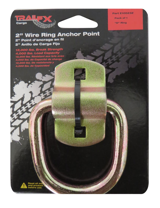 TrailFX E10023Z Bolt-On Mount 2 Inch Ring 4000 Pound Capacity Single - Truck Part Superstore
