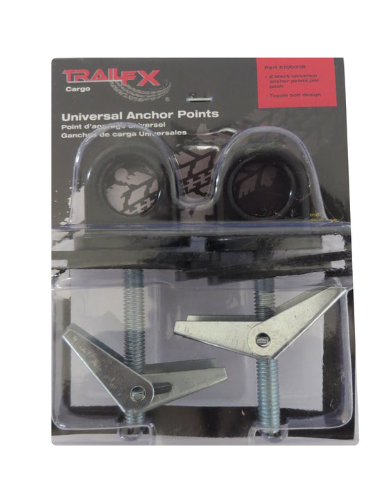 TrailFX E10031B Stake Pocket Mount Toggle Bolt Design Black Pack Of 2 - Truck Part Superstore
