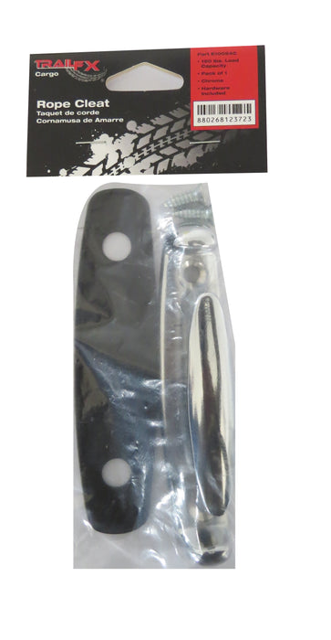 TrailFX E10054C Screw-On Mount Rope Cleat 150 Pound Capacity Chrome Plated Single - Truck Part Superstore