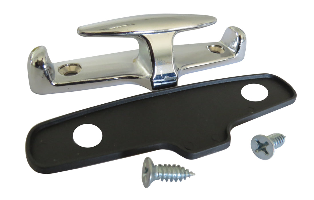 TrailFX E10054C Screw-On Mount Rope Cleat 150 Pound Capacity Chrome Plated Single - Truck Part Superstore