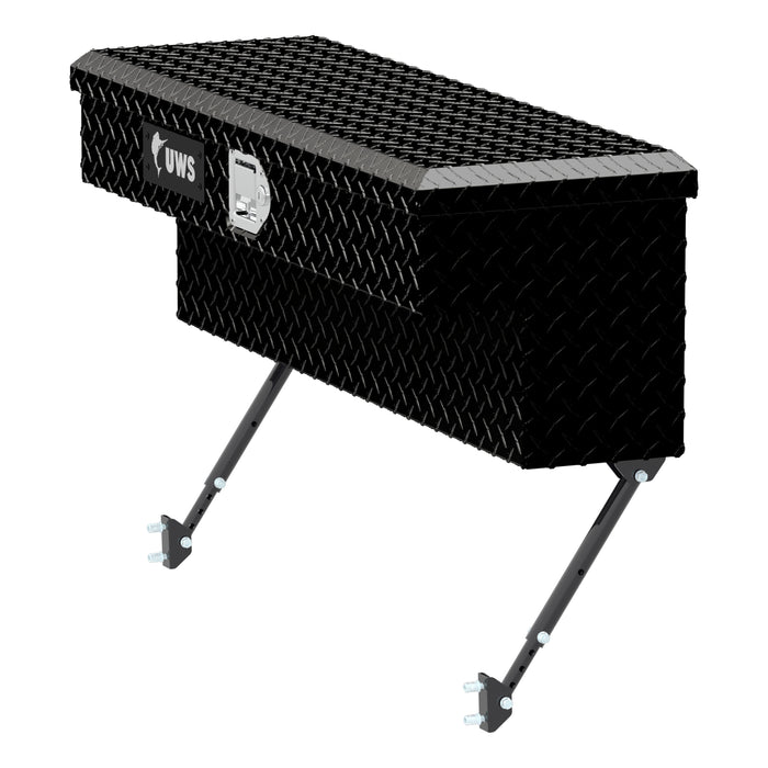 UWS EC30082-MK2 Gloss Black Aluminum 36in. Truck Side Tool Box with Space-Saving Legs - Truck Part Superstore