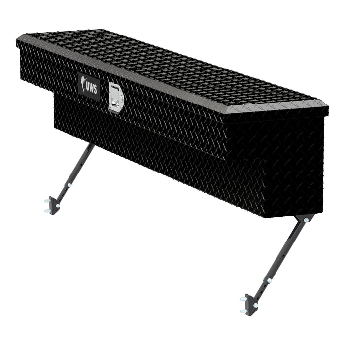 UWS EC30122-MK2 Gloss Black Aluminum 60in. Truck Side Tool Box with Space-Saving Legs - Truck Part Superstore