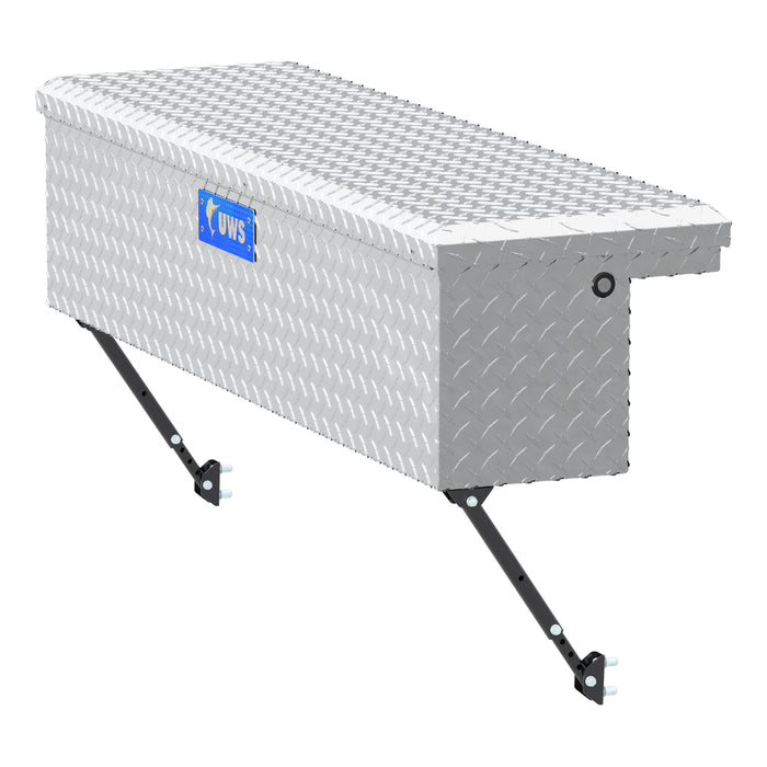 UWS EC30201-MK2 Bright Aluminum 48in. Truck Side Tool Box with Low Profile; Space-Saving Legs - Truck Part Superstore