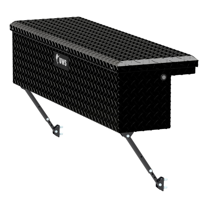 UWS EC30202-MK2 Gloss Black Aluminum 48in. Truck Side Tool Box with Low Profile; Space-Saving Le - Truck Part Superstore