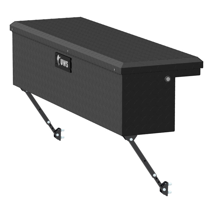 UWS EC30203-MK2 Matte Black Aluminum 48in. Truck Side Tool Box with Low Profile; Space-Saving Le - Truck Part Superstore