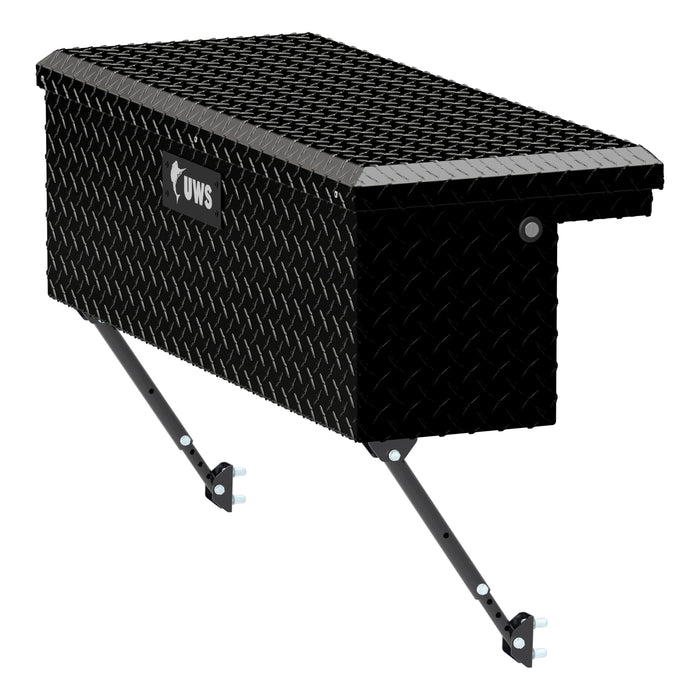 UWS EC30362-MK2 Gloss Black Aluminum 36in. Truck Side Tool Box with Low Profile; Space-Saving Le - Truck Part Superstore